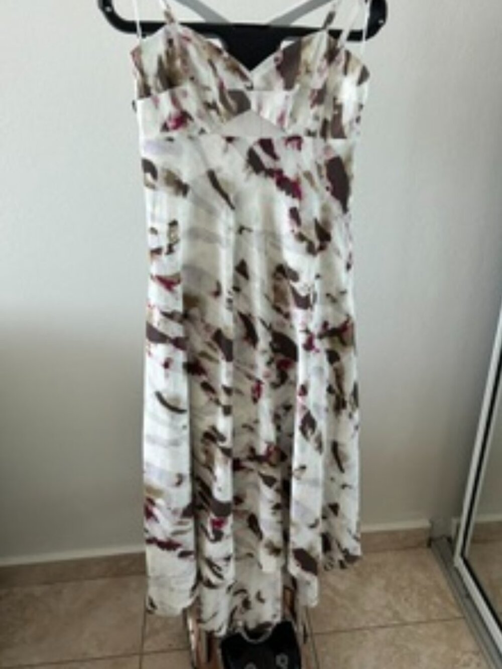 DKNY Printed Linen-Blend Midi Dress Size 4 NWT